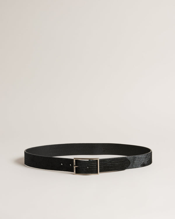 <P>Pony Embossed Leather Belt</P>